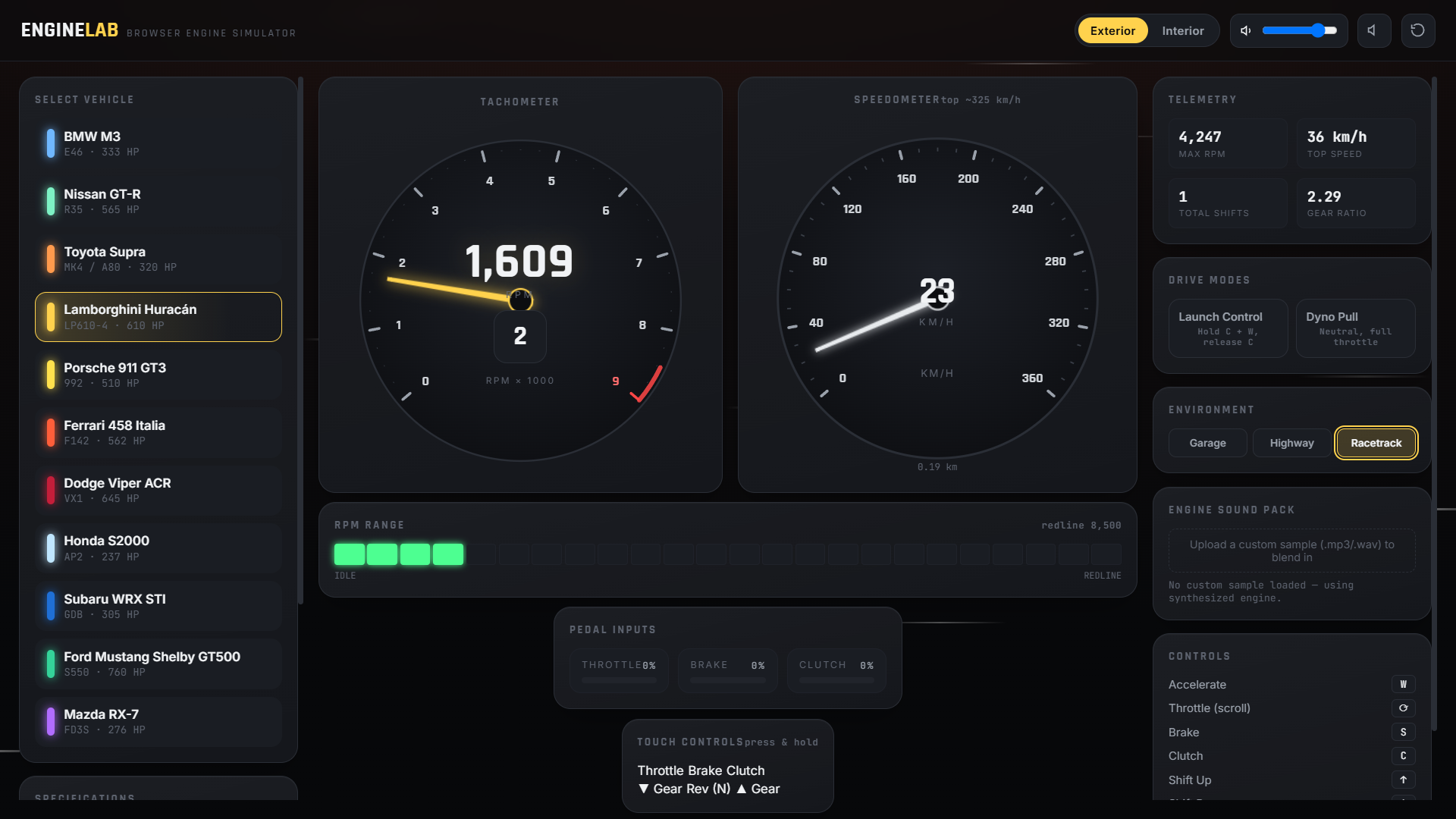 Engine Lab screenshot